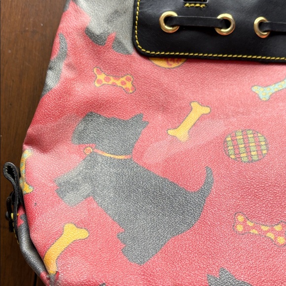 Vintage Dooney & Bourke Scottie Dog RED Tote Purse shoulder Bag - Picture 9 of 16